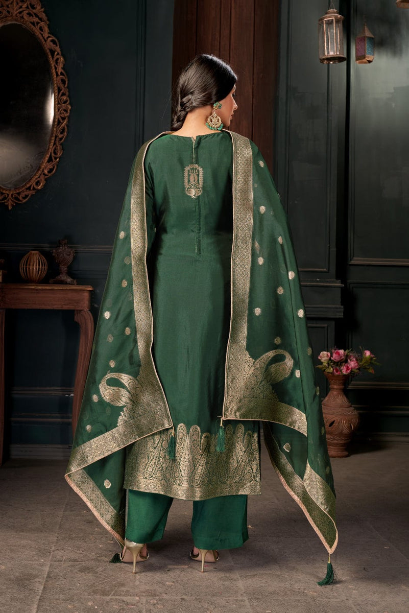 Buy Dark Green Salwar Suit online Karagiri