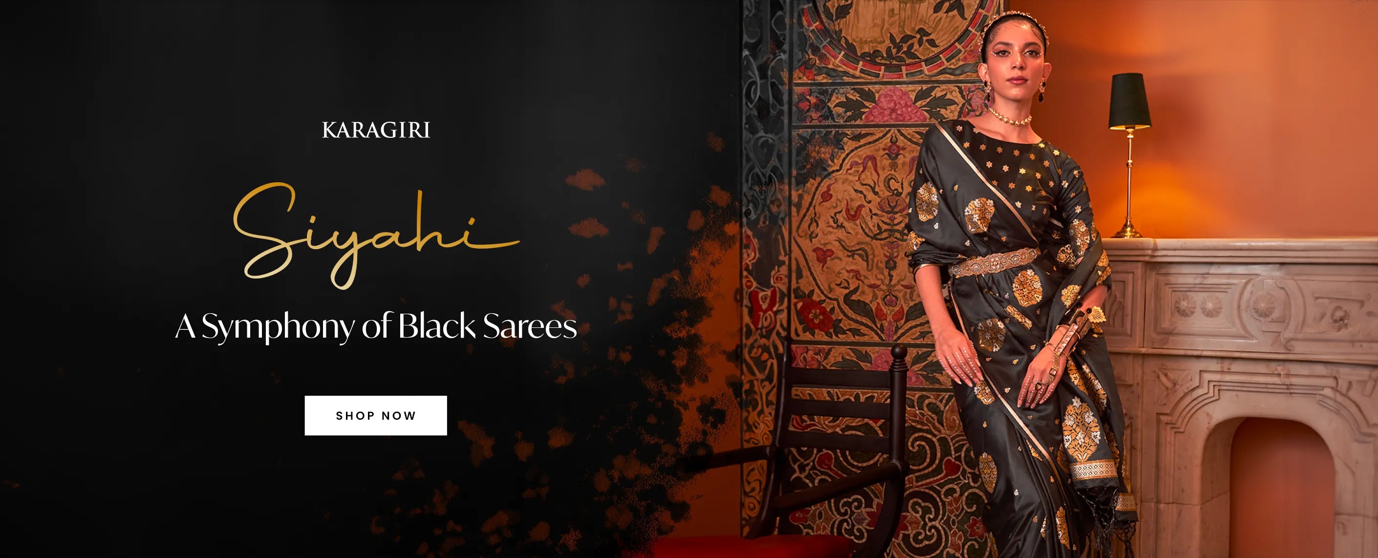 Buy Black Wedding Designer Saree Online -