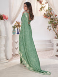 Sea Green Georgette Saree With Blouse Piece