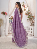 Purple Georgette Saree With Blouse Piece