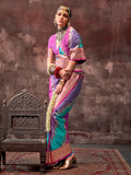 Multi Color Festive Wear Silk Saree With Blouse Piece