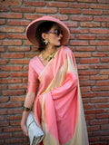 Multicolor Soft Silk Saree With Blouse Piece