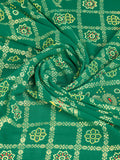 Green Georgette Daily Wear Saree With Blouse Piece