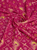 Pink Georgette Daily Wear Saree With Blouse Piece