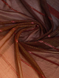 Brown Silk Blend Ready To Wear Saree With Blouse Piece