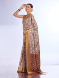 Peach Tissue Saree With Blouse Piece