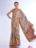 Peach Tissue Saree With Blouse Piece