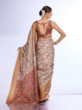 Peach Tissue Saree With Blouse Piece