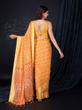 Yellow Chiffon Saree With Blouse Piece