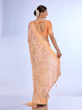 Orange Georgette Saree With Blouse Piece