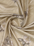 Khaki Silk Blend Saree With Blouse Piece