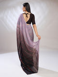 Purple Silk Blend Ready To Wear Saree With Blouse Piece