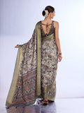 Grey Tissue Saree With Blouse Piece