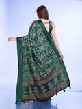 Teal Poly Silk Daily Wear Saree With Blouse Piece