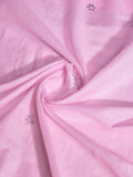 Pink Linen Saree With Blouse Piece