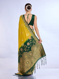 Yellow Pure Silk Saree With Blouse Piece