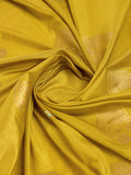 Yellow Pure Silk Saree With Blouse Piece