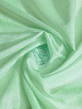 Green Linen Saree With Blouse Piece