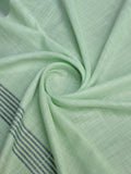 Sea Green Linen Daily Wear Saree With Blouse Piece