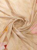 Beige  Satin Saree With Blouse Piece