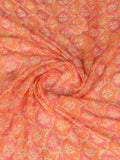 Orange Chiffon Saree With Blouse Piece