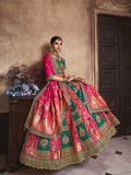 Green & Green Banarasi Silk Lehenga Choli