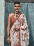 Multi Color Printed Party Wear Silk Saree With Blouse Piece