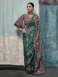 Multi Color Printed Party Wear Silk Saree With Blouse Piece