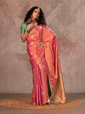 Red Silk Saree With Blouse Piece