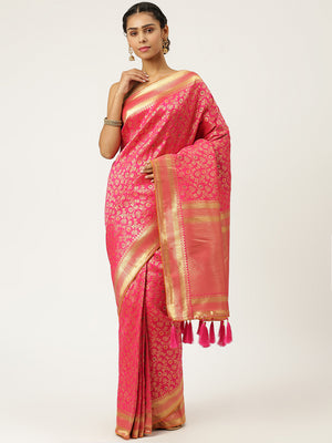 Powder Pink Georgette saree - SR12157