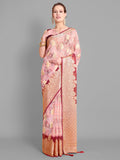 Baby Pink Georgette Saree With Blouse Piece