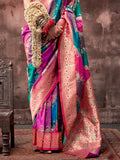 Multi Color Festive Wear Silk Saree With Blouse Piece