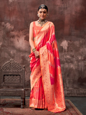 Multi Color Festive Wear Silk Saree With Blouse Piece