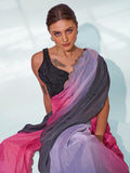 Ombre Organza Party Wear Saree With Blouse Piece