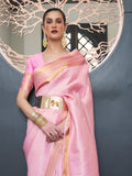 Pink Art Silk Saree With Blouse Piece