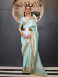 Blue Art Silk Saree With Blouse Piece