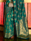 Green Art Silk Saree With Blouse Piece