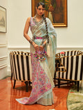 Cyan Kashmiri Modal Saree With Blouse Piece