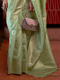 Green Art Silk Saree With Blouse Piece