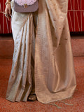 Tan Art Silk Saree With Blouse Piece