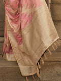 Pink Satin Saree With Blouse Piece