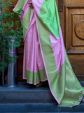 Green Soft Silk Saree With Blouse Piece