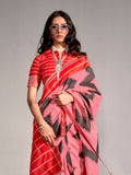 Peach Art Silk Saree With Blouse Piece