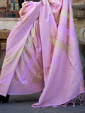 Lavender Soft Silk Saree With Blouse Piece