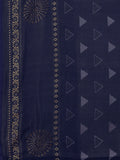 Navy Blue  Georgette Festive Wear Saree With Blouse Piecde