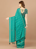 Green  Georgette Festive Wear Saree With Blouse Piecde