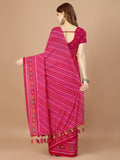 Pink  Georgette Daily Wear Saree With Blouse Piecde