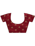 Maroon Georgette Festive Wear Saree With Blouse Piecde