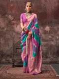 Multi Color Festive Wear Silk Saree With Blouse Piece