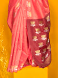 Red Silk Saree With Blouse Piece